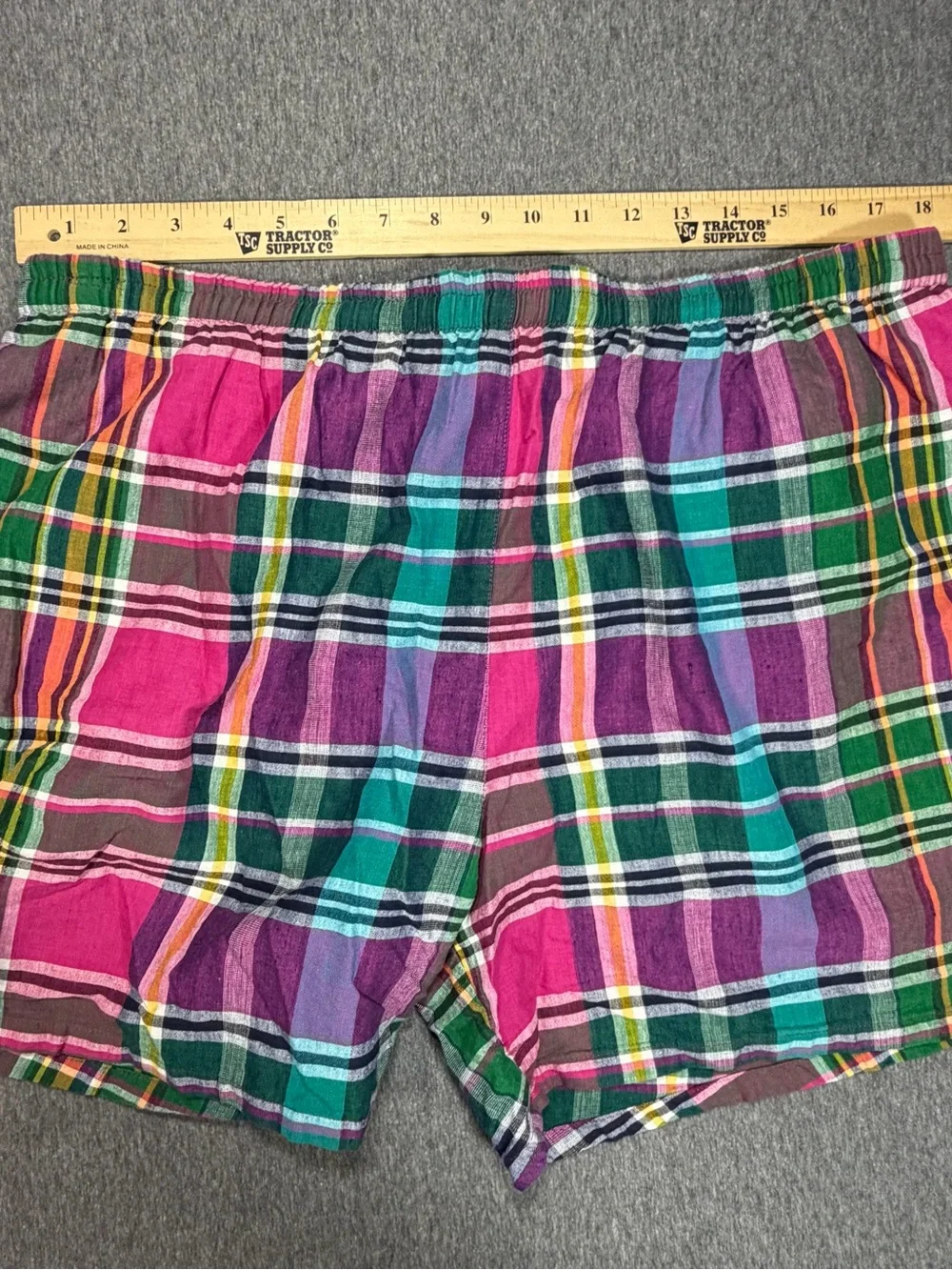 Polo Sport by Ralph Lauren Men’s 90s Vintage Plaid Swim Trunks Bathing Suit XL
